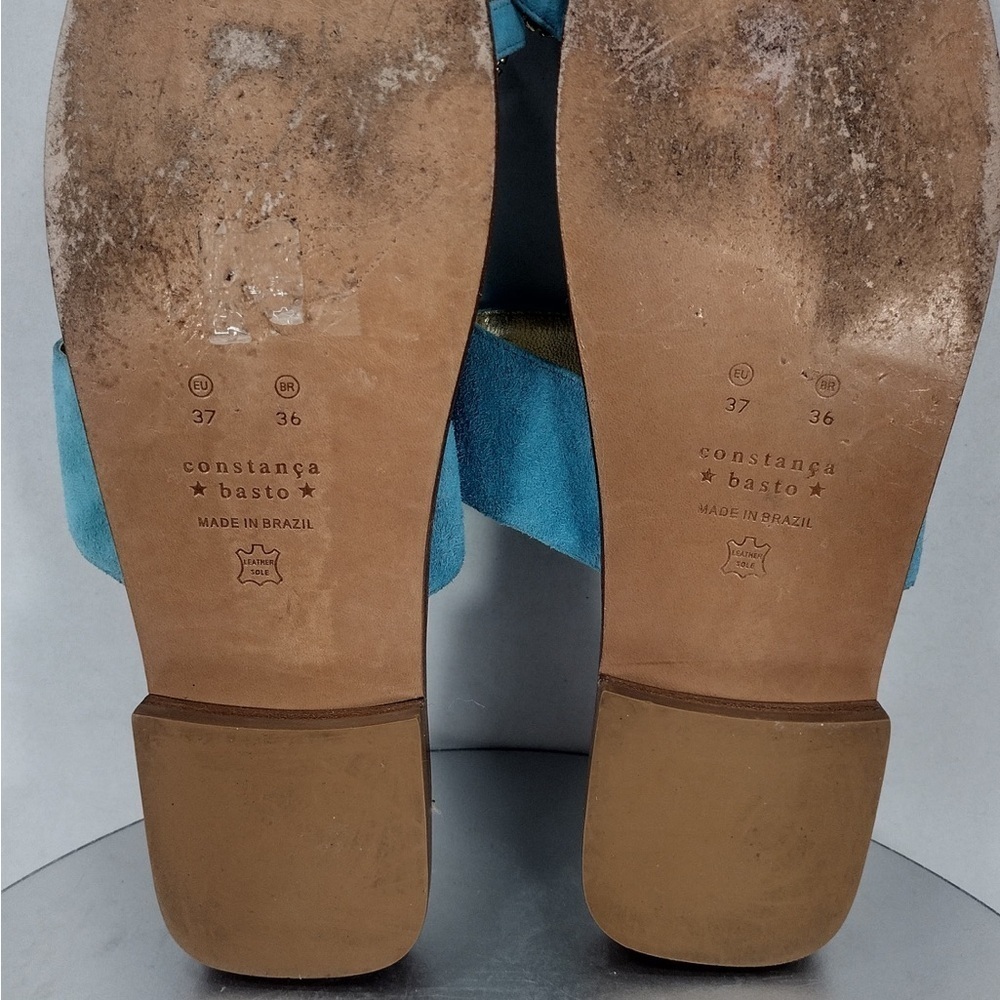 Constanca basto Elegant Blue Suede Women's size 7 pre owned Exellent condition - Picture 11 of 12